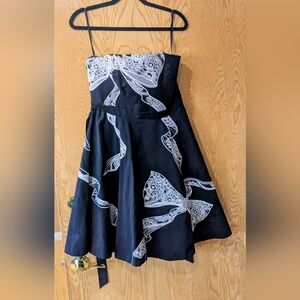 Elegant Black and White Women's Dress